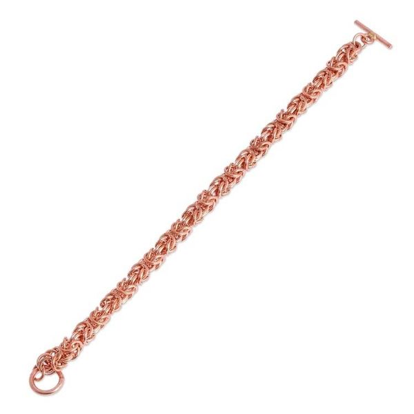 Alternate image for Handcrafted Copper Byzantine Chain Bracelet from Mexico Bright Creativity