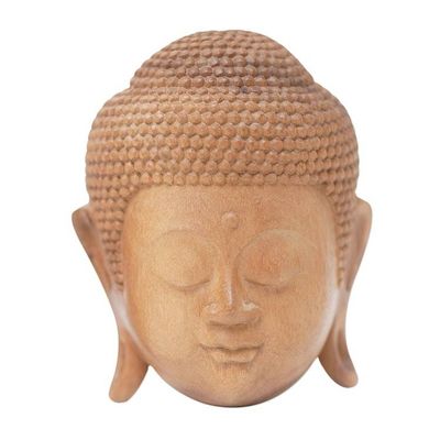 Alternate image for Natural Finish Suar Wood Buddha Mask from Bali Buddha