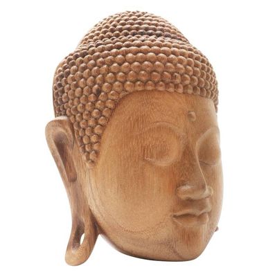 Alternate image for Natural Finish Suar Wood Buddha Mask from Bali Buddha