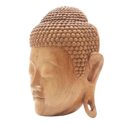 Alternate image for Natural Finish Suar Wood Buddha Mask from Bali Buddha