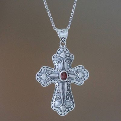 Primary image for Garnet cross necklace Redemption