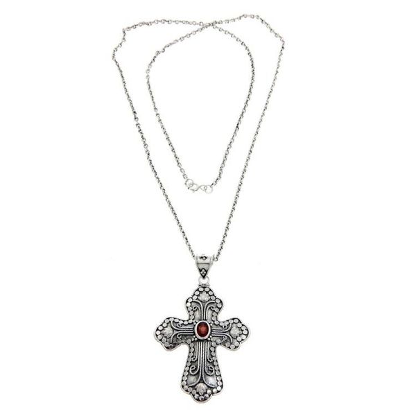 Alternate image for Garnet cross necklace Redemption