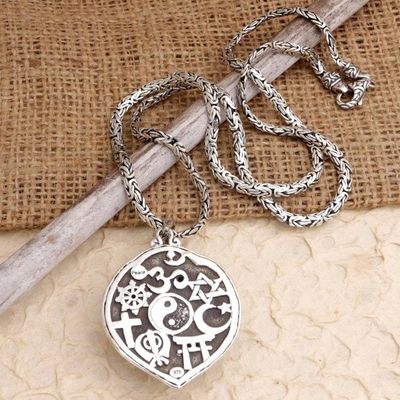 Primary image for World Peace Project Sterling Silver Peace Necklace Peace at Heart