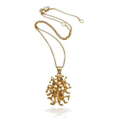 Alternate image for 18k Gold-Plating Faceted Amethyst Pendant Necklace from Bali Wise Beginnings