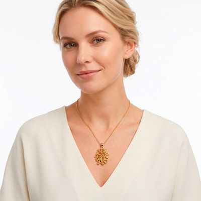 Alternate image for 18k Gold-Plating Faceted Amethyst Pendant Necklace from Bali Wise Beginnings