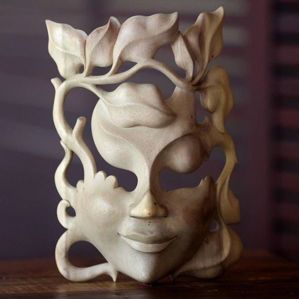 Alternate image for Handcrafted Contemporary Leaf Mask Quirky