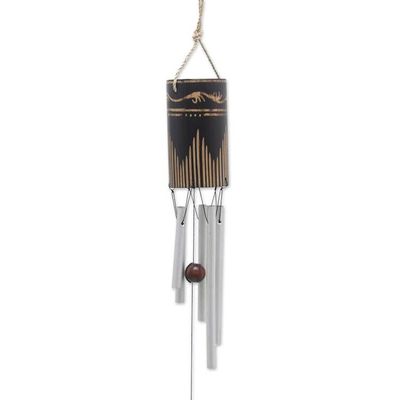 Alternate image for Bamboo and Aluminum Wind Chime Hand Made in Bali Singing Vines