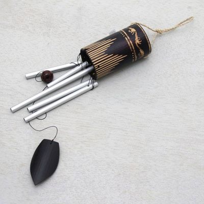 Alternate image for Bamboo and Aluminum Wind Chime Hand Made in Bali Singing Vines