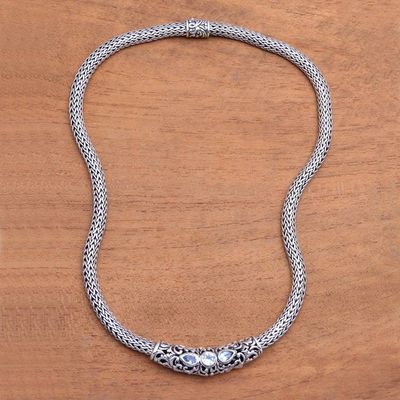 Primary image for Faceted Blue Topaz Pendant Necklace from Bali Warrior Queen