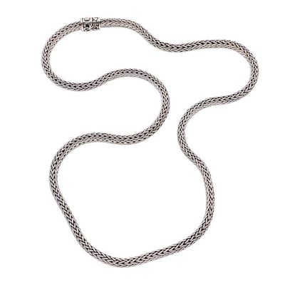 Alternate image for 22-Inch Sterling Silver Foxtail Chain Necklace from Bali Royal Desire