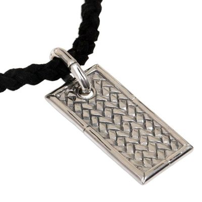 Alternate image for Mens Sterling Silver Pendant Necklace Patience