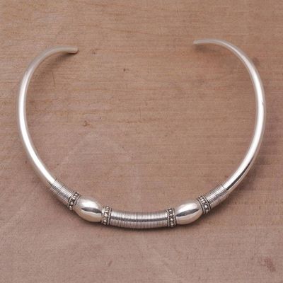 Primary image for Sterling Silver Bubble and Dot Motif Collar Necklace Bubble Queen