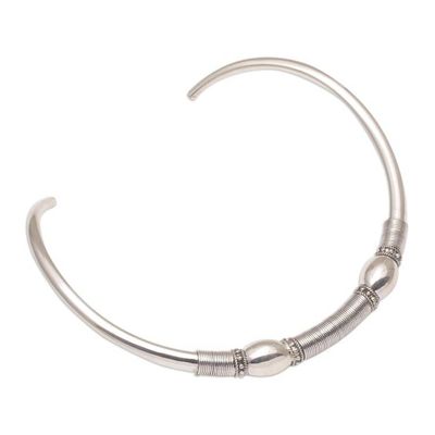 Alternate image for Sterling Silver Bubble and Dot Motif Collar Necklace Bubble Queen