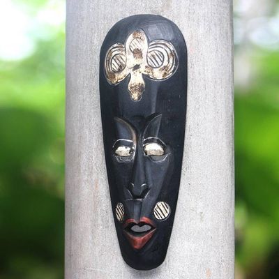 Alternate image for Lombok Style Rinjani Tribe Wall Wood Mask Carved by Hand Rinjani Ancestor