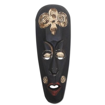 Alternate image for Lombok Style Rinjani Tribe Wall Wood Mask Carved by Hand Rinjani Ancestor