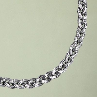 Alternate image for Mens sterling silver necklace Naga Braid