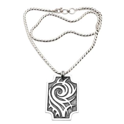 Primary image for Mens Sterling Silver Pendant Necklace in a Polished Finish Knights Bravery