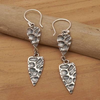 Alternate image for Modern Oxidized Sterling Silver Dangle Earrings from Bali Timeless Vestiges