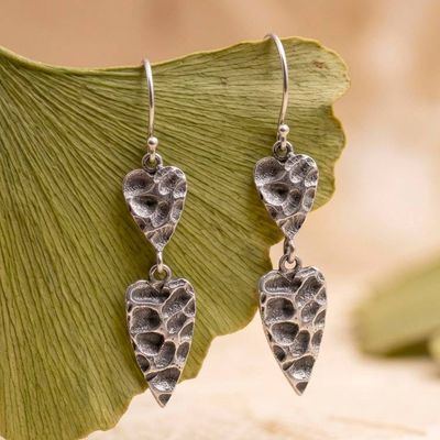 Alternate image for Modern Oxidized Sterling Silver Dangle Earrings from Bali Timeless Vestiges