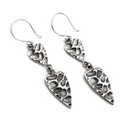 Alternate image for Modern Oxidized Sterling Silver Dangle Earrings from Bali Timeless Vestiges