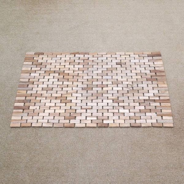 Alternate image for Hand Made Teak Wood Mat from Java Surabaya Sidewalk
