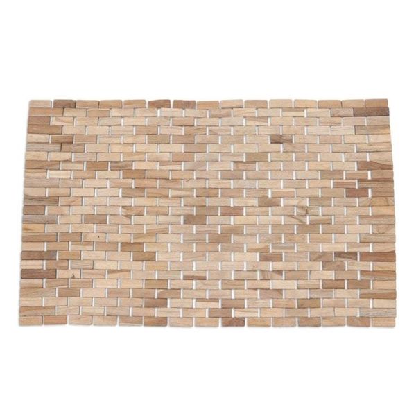 Alternate image for Hand Made Teak Wood Mat from Java Surabaya Sidewalk