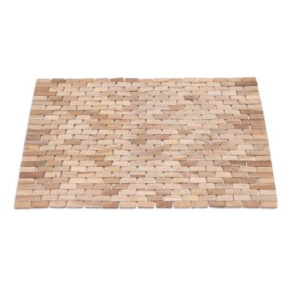 Alternate image for Hand Made Teak Wood Mat from Java Surabaya Sidewalk