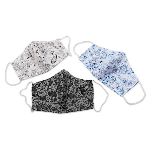 Alternate image for Hand Made Paisley Cotton Face Masks from Java Set of 3 Perfect in Paisley