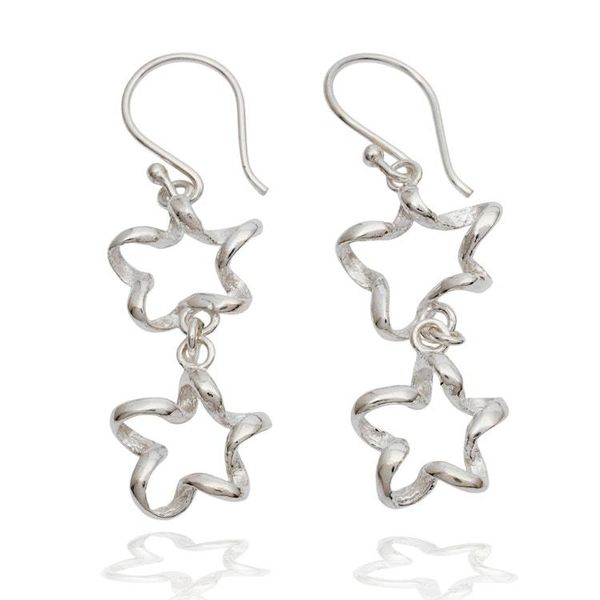 Alternate image for Fantasy-Inspired Star-Themed Sterling Silver Dangle Earrings Forever Constellation