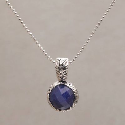 Alternate image for Balinese Sapphire and Sterling Silver Pendant Necklace Palatial Promise
