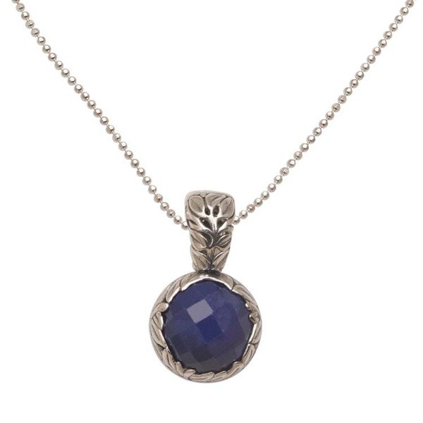 Alternate image for Balinese Sapphire and Sterling Silver Pendant Necklace Palatial Promise