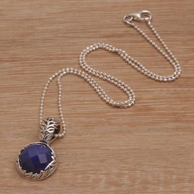 Alternate image for Balinese Sapphire and Sterling Silver Pendant Necklace Palatial Promise
