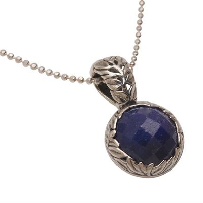 Alternate image for Balinese Sapphire and Sterling Silver Pendant Necklace Palatial Promise