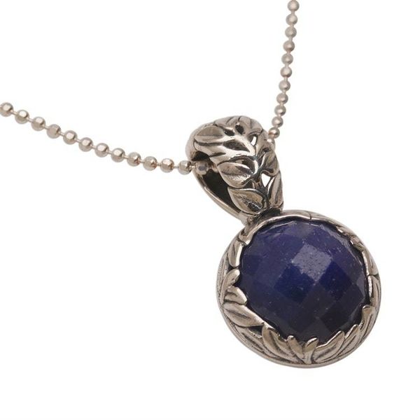 Alternate image for Balinese Sapphire and Sterling Silver Pendant Necklace Palatial Promise