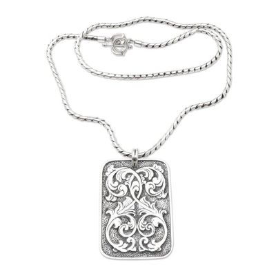 Primary image for Handmade Sterling Silver Pendant Necklace Hanging Vines