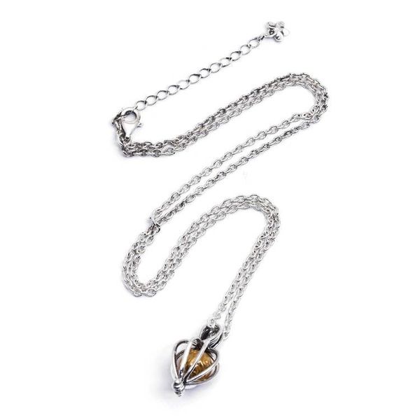 Alternate image for Gold-Accented Silver Pendant Necklace with Floral Bud Motif Beautiful Bud