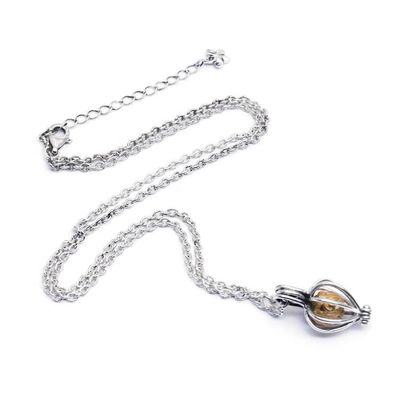 Alternate image for Gold-Accented Silver Pendant Necklace with Floral Bud Motif Beautiful Bud