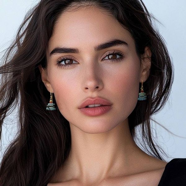 Alternate image for 18k Gold-Plated Beaded Dangle Earrings from Thailand Ocean Bohemian