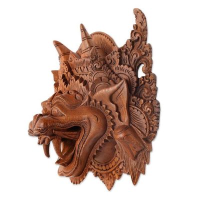 Alternate image for Balinese Cultural Wood Hanuman Monkey Deity Mask  Heroic Monkey