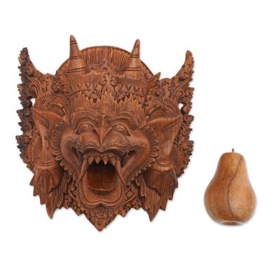 Alternate image for Balinese Cultural Wood Hanuman Monkey Deity Mask  Heroic Monkey