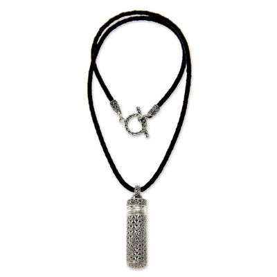 Primary image for Mens Sterling Silver Locket Necklace Heart of Courage