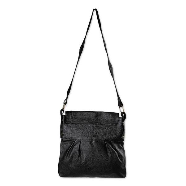 Alternate image for Handcrafted Leather Sling Handbag in Onyx from Java Onyx Attraction