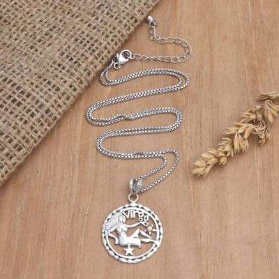 Alternate image for 18k Gold-Accented Virgo Pendant Necklace from Bali Sparkling Virgo