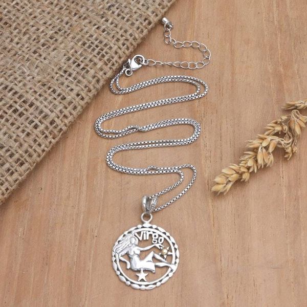 Alternate image for 18k Gold-Accented Virgo Pendant Necklace from Bali Sparkling Virgo