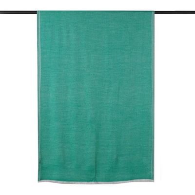 Alternate image for Artisan-Made Turquoise Fringed 100 Modal Shawl From India Fusions of Turquoise