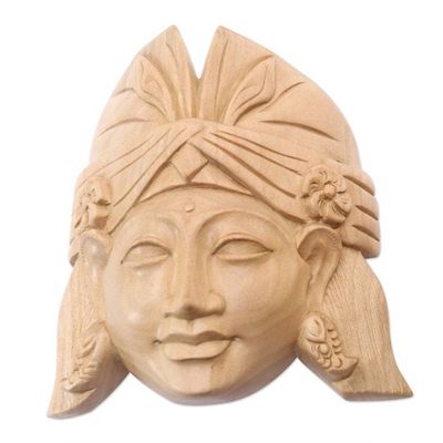 Alternate image for Crocodile Wood Balinese Dancing Masks Pair Kecak and Janger