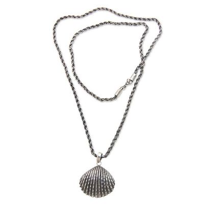 Alternate image for Fair Trade Black Pearl Seashell Pendant Necklace Sea Treasure in Black