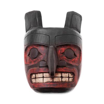 Alternate image for Hand Carved Wood Totem Wall Mask from Indonesia Totem Head