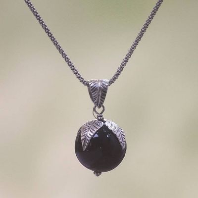 Primary image for Sterling Silver and Onyx Pendant Necklace from Java Midnight Fruit
