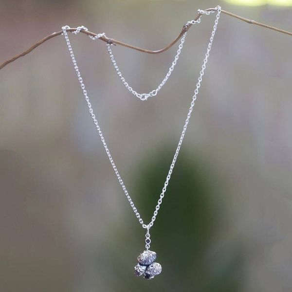 Alternate image for Garnet pendant necklace Forest Mushroom